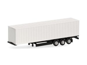 kontejnerový 3-osý návěs bílý 2 ks Herpa 086158
