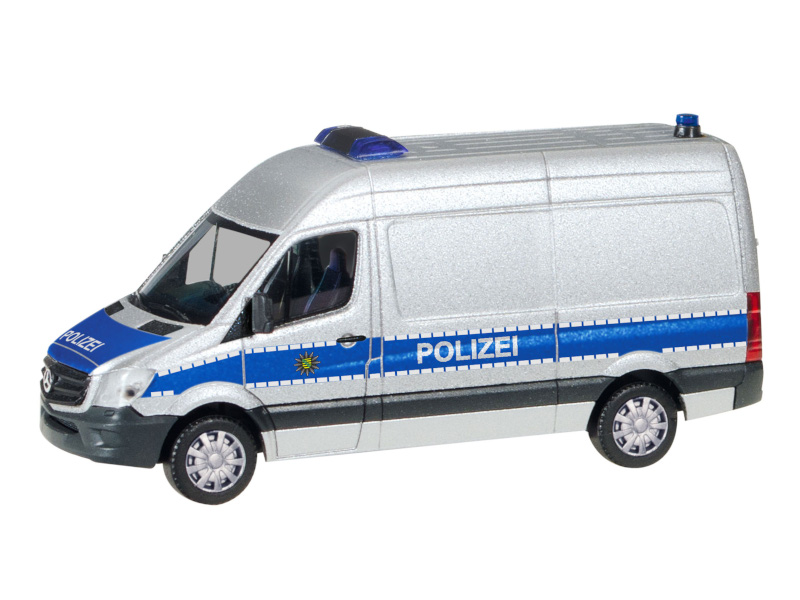 MB Sprinter 2013 skříň vysoká střecha Polizei Sachsen Herpa 094238
