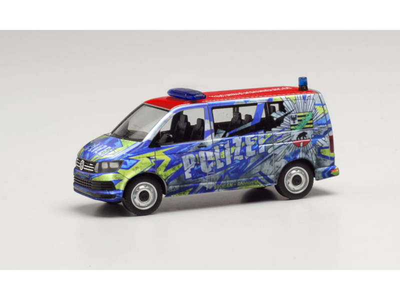 VW T6 Bus policie Sachsen Herpa 096348