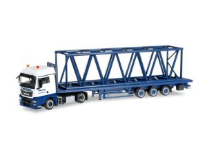 MAN TGX XLX Lowliner s příhradou jeřábu Wasel Herpa 304689