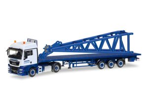 MAN TGX XLX s návěsem a jeřábovou konstrukcí Wasel Herpa 307222