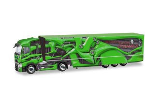 Renault T skříňový návěs Dynamics zelený Herpa 310796-002