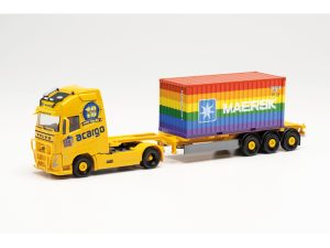 Volvo FH Gl. kontejnerový návěs Acargo 10 let / 20Ft. Maersk Rainbow (Hamburg) Herpa 315364