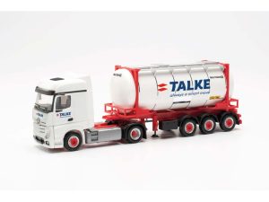 MB Actros 2018 s cisternový kontejnerem Talke Herpa 316002