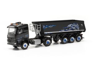 MB Arocs 4x4 sklápěč s návěsem Wagner Herpa 316774