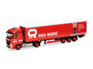 MB Actros Streamspace plachtový návěs Riga Mainz Herpa 318860