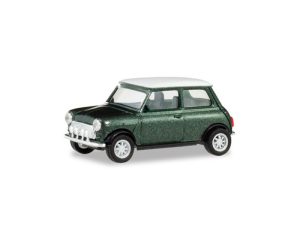 Mini Cooper s přídavnými reflektory zelemná metalíza Herpa 430753