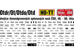 obtisk na chladírenský vůz Lff pro prámovou přepravu bílý popis 50.-60. léta Obtisky Jiran t0316