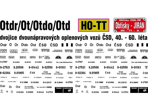 obtisk na chladírenský vůz Lff pro prámovou přepravu bílý popis 50.-60. léta Obtisky Jiran t0316