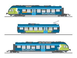 elektrická jednotka FLIRT WestfalenBahn 3-dílná Liliput L133862