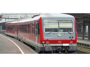 motorový vůz řady 628.4/928.4 červený Wuppertal Hbf 2-dílný DB AG V.epocha Liliput L163203