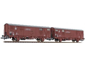 set zavřených trajektových vozů Hfs 312 DB IV.epocha lehce patinovány Liliput L230154