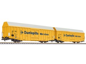set zavřených velkoprostorových vozů Hbbks DB Dunlopillo IV.epocha (střední) Liliput L230160