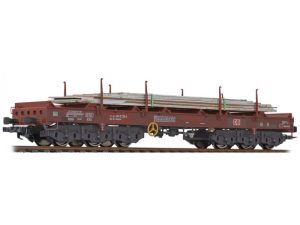 plošinový vůz Sahmms s ocelovými deskami DB AG V.epocha patinovaný Liliput L235762