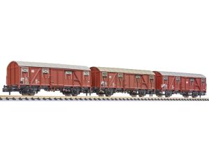 set zavřených vozů Gbs 245 DB IV.epocha Liliput L260138