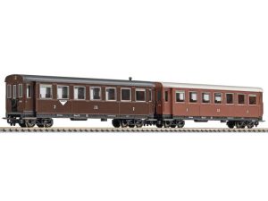 set dvou osobních vozů B4ip/s hnědé Zillertallbahn Liliput L340507