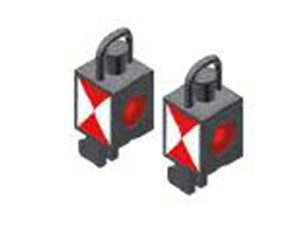 2 plynové koncové svítilny DE s analogovým odporem Nürnberger Modelleisenbahnen 950070