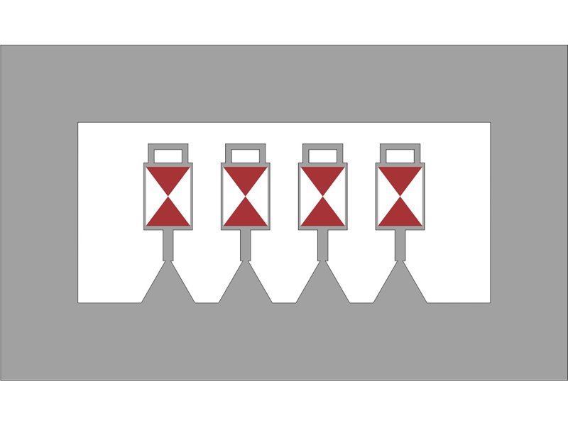koncové vlakové tabulky s úchyty DE 4 ks Nürnberger Modelleisenbahnen 950090