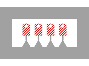 koncové vlakové tabulky s úchyty CH 4 ks Nürnberger Modelleisenbahnen 950091