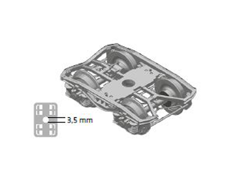 Y25 - podvozek s vnějším rámem včetně náprav 2ks DC Nürnberger Modelleisenbahnen 960000