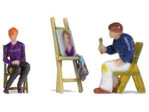 malíř s modelem a stojanem Noch 10415