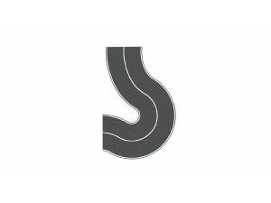 zatáčka silnice 1.tř. univerzální černá Noch 48587