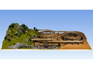 podloží kolejové spirály dvojkolejné H0 R 420/483 Noch 53105