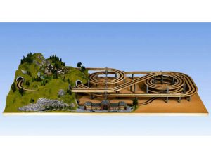 podloží kolejové spirály dvojkolejné H0 R554/619 Noch 53108