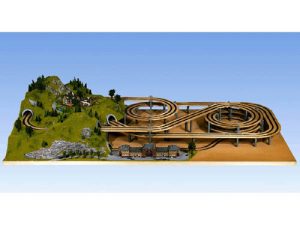 podloží kolejové spirály dvojkolejné H0 R515/579,3 Noch 53109