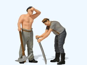 dělníci na stavbě trati II/III.epocha Preiser 44943