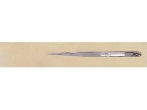 pinzeta špičatá s posuvnou pojistkou, 120 mm dlouhá, nerez Proedge 53350