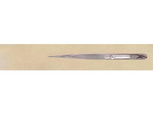 pinzeta špičatá s posuvnou pojistkou, 120 mm dlouhá, nerez Proedge 53350