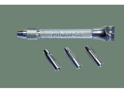 ruční vrtačka s vyměnitelnými kleštinami (4 ks), pro průměr stopky do 3 mm Proedge 58111