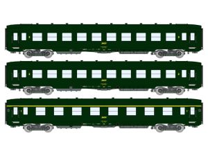 set osobních vozů 1. a 2. třídy A8 a B10 SNCF RAILS EUROP EXPRESS VB392