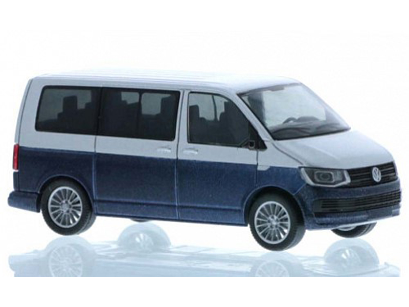 Volkswagen T6 Bus KR stříbrný/modrý - doprodej Rietze 11661