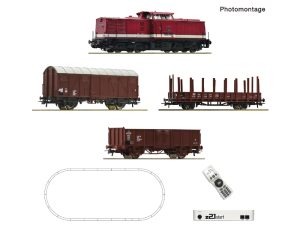 z21 start set s dieselovou lokomotivou řady 110 a nákladním vlakem DR Roco 5110009