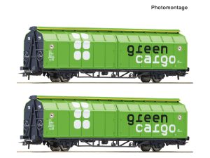 set vozů s posuvnou stěnou Green Cargo Roco 6600114