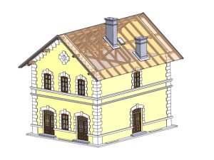 výpravní budova Halič TT IGRA MODEL 230025