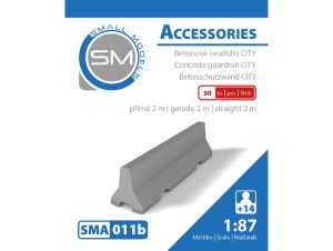 betonové svodidlo CITY - přímé 2m (30 ks) Small Models 011b