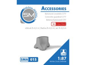 betonové svodidlo CITY - oblouk R=0,5m (10 ks) Small Models 015