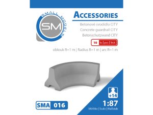 betonové svodidlo CITY - oblouk R=1m (10 ks) Small Models 016