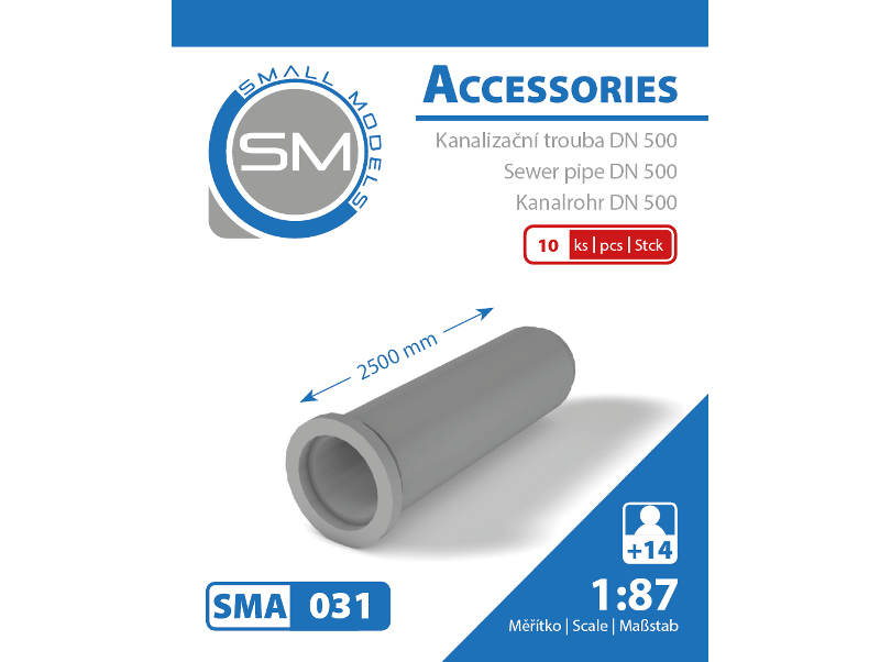 kanalizační roura DN 500,L= 2500mm 10ks sma 031