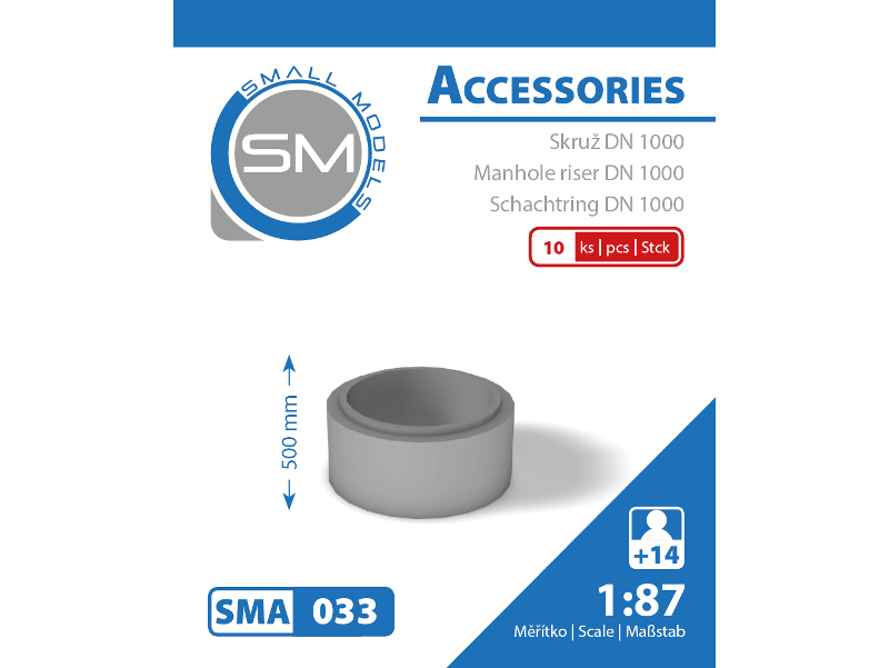 skruž DN 1000, h=500mm 10ks sma 033