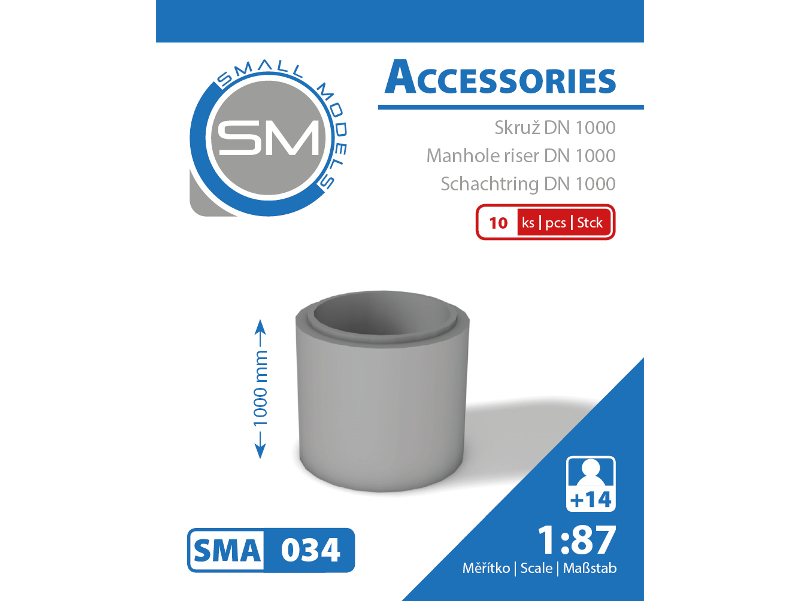 skruž DN 1000, h=1000mm 10ks sma 034