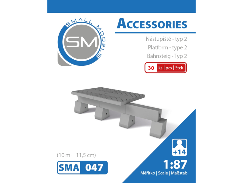 nástupiště - typ 2 ( 10m = 11,5cm) sma 047