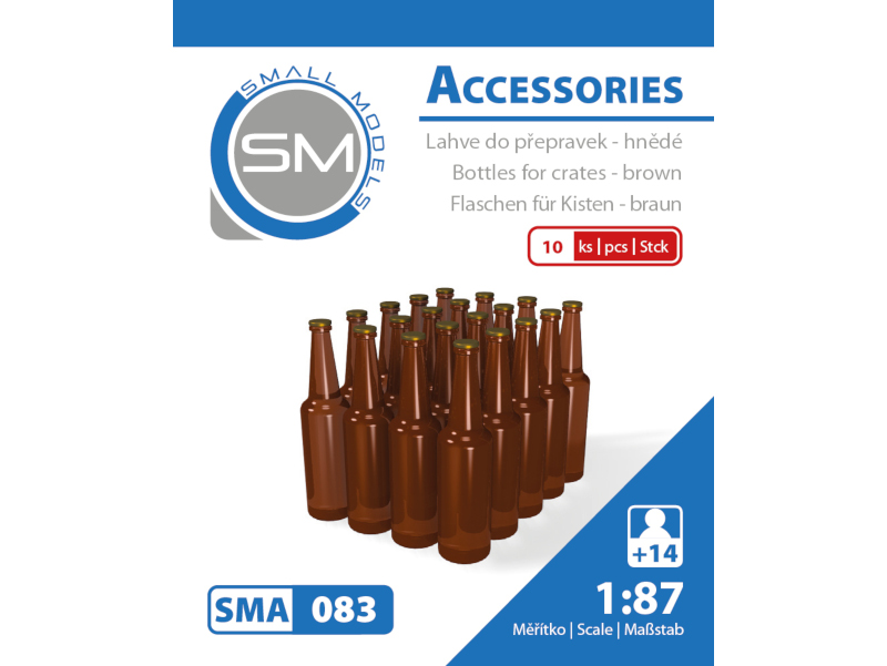 lahve do přepravek - hnědé ( 10 ks ) sma 083