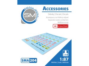 sada obtisků na kontejnery na tříděný odpad 68ks sma 204