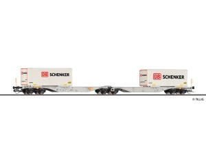 dvojitý kontejnerový vůz Sggmrs 747 DB AG Tillig 18076