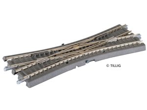 výhybka křižovatková šedá s podložím ruční Tillig 83792