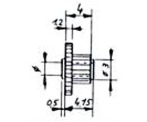 kolečko ozubené modul 0.4 Weinert modellbau 9630